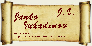 Janko Vukadinov vizit kartica